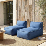 Christopher Knight Home Natty Outdoor Bean Bag Chair Set of 2, Fabric Bean Bag Chair for Adults and Kids - Photo 1