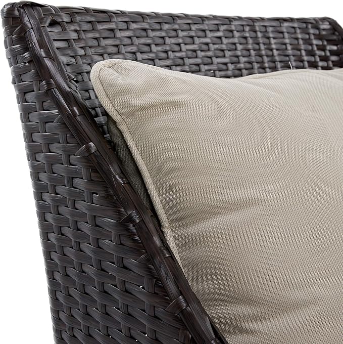 Serta Laguna Brown Resin Wicker Outdoor Patio Furniture Collection, Easy Assembly, Porch or Pool - Photo 4
