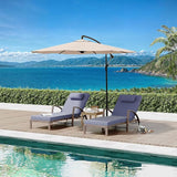 Garvee Chaise Lounge Outdoor Set of 2, PE Rattan Wicker Pool Lounge Chairs with 5-Level Adjustable Backrest - Photo 1