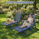 Mdeam 6-Position Lounge Chair Outdoor, 22" W Oversized Sun Tanning Chair, 500LBS Capacity - Photo 2