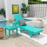 Costaelm Small Outdoor Side Table, Patio End Table Weather Resistant Outdoor Coffee Table - Photo 2