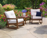 Polywood® Vineyard Deep Seating Rocking Chair in Slate Grey/Natural Linen - Photo 2
