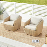 CHITA 4 Pieces Patio Wicker Furniture Set, Outdoor Rattan Bistro Set with Removable Thickened Cushions, Fully Assembled - Photo 5
