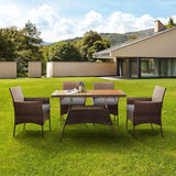 Teamson Home Outdoor PE Rattan Dining Set for Four, Removable Water-Resistant Cushions - Photo 4