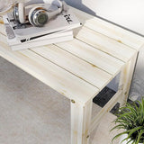 Outsunny 2-Seat Wood Garden Bench, Patio Bench Outdoor Bench with Slatted Seat, Backless Front Porch Bench for Park - Photo 9