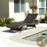 Christopher Knight Home Salem Outdoor Wicker Adjustable Chaise Lounge, Multibrown - Photo 2