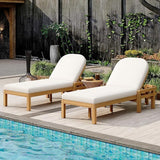 Merax Patio Chaise Lounge Chair Set of 2, Oversized Lounge Chair Outdoor with Adjustable 5 Positions - Photo 6