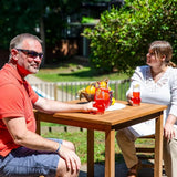 Sunnydaze 4-Person Teak Wood Outdoor Table - Square 32-Inch Patio Dining Table for Outside, Deck - Photo 8