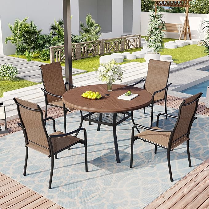 Outdoor Patio Round Dining Table for 4 - Photo 2