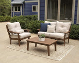 POLYWOOD® Lakeside Deep Seating Set, Sand/Ash Charcoal - Photo 2
