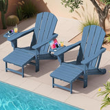 KINGYES Adjustable Folding Adirondack Chair with Footrest & 4-in-1 Multi-Functional Armrest Organizer - Photo 2