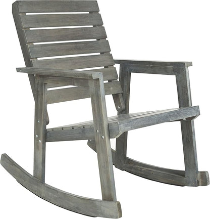 SAFAVIEH Outdoor Collection Alexei Ash Grey Rocking Chair