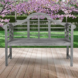 JONATHAN Y BNH103B Lutyens 51.2" 3-Seat Arched 600-Lbs Support Acacia Wood Outdoor Garden Patio Bench for Garden, Lawn - Photo 5