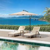 Garvee Chaise Lounge Outdoor Set of 2, PE Rattan Wicker Pool Lounge Chairs with 5-Level Adjustable Backrest - Photo 8