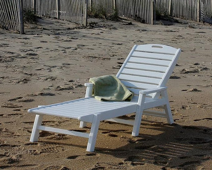 POLYWOOD NCC2280MA-P Nautical Arms Chaise, Black