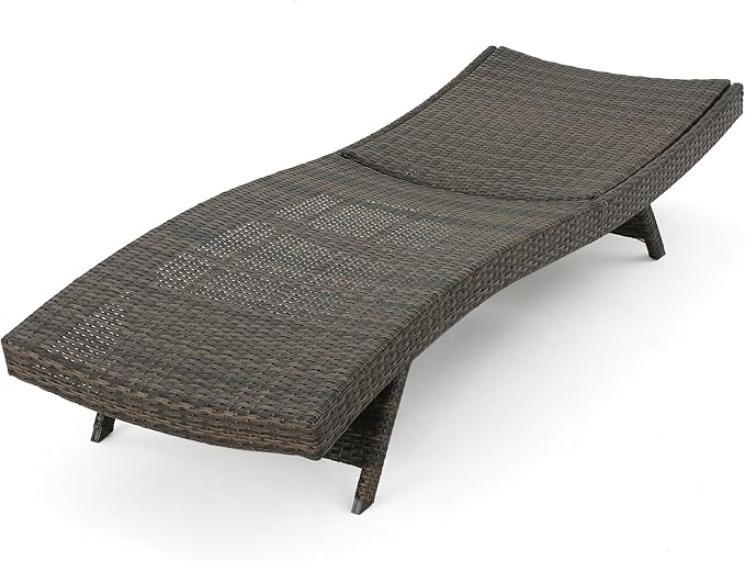Christopher Knight Home Salem Outdoor Wicker Armless Chaise Lounges, 2-Pcs Set, Mixed Mocha