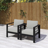 Kiss the Water Outdoor Patio Metal Furniture Chair - Photo 7