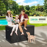 YITAHOME 230 Gallon Large Deck Box with Divider & Side Handles, Outdoor Double-Wall Storage for Patio Furniture Cushions - Photo 3