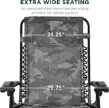 Best Choice Products Oversized Zero Gravity Chair, Folding Outdoor Patio Lounge Recliner w/Cup Holder Accessory Tray - Photo 3