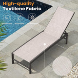 Crestlive Products Chaise Lounge Chair Outdoor Set of 4, Adjustable 5 Positions Pool Lounge Chairs - Photo 4