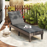 HAPPYGRILL Outdoor Chaise Lounge Chair Rattan Recliner Lounger with Removable Cushion & 3-Level Adjustable Backrest - Photo 2