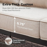 Metal Patio Furniture Loveseat with 5.75" Extra Thick Waterproof Cushion - Photo 3
