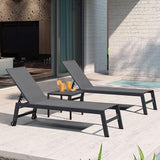 PURPLE LEAF Outdoor Chaise Lounge with Wheels for Outside 2 Pieces Aluminum Patio Lounge Chair with 5 Adjustable - Photo 4
