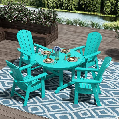 WO WESTIN OUTDOOR HDPE Laguna Adirondack Casual Patio Dining Chair,Turquoise