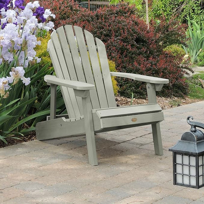Highwood Hamilton Made in The USA Folding and Reclining Adirondack Chair, Adult Size, Eucalyptus