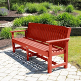 Sequoia Professional Commercial Grade Exeter Garden Bench, 6ft, Rustic Red - Photo 2