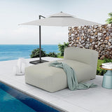 Outdoor Bean Bed Chair Sun Lounger, Outdoor Couch Sofa for Patio & Pool, Foam Filling Day Bed Furniture - Photo 1