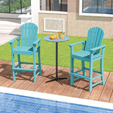 ORALNER Tall Adirondack Chairs, Set of 2 Outdoor High Back Balcony Chair - Photo 2