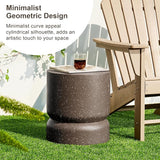 Giltzhome Antique Decorative Garden Stool, 17.25" H Heavy Duty Faux Terrazzo Accent Table, Side Table - Photo 5