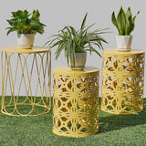 Y&M Set of 3 Round Heavy-Duty Side Table End Table - Photo 1