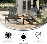 Flash Furniture Charlestown Indoor/Outdoor Faux Wood Adirondack Chair - Photo 5