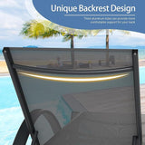 JY QAQA 2PCS Patio Outdoor Lounge Chaise with Wheels - Photo 3
