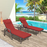 Patio Chaise Lounge Set 3 Pieces Pool Lounge Chairs - Photo 1