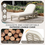 Merax Patio Chaise Lounge Chair Set of 2, Oversized Lounge Chair Outdoor with Adjustable 5 Positions - Photo 5