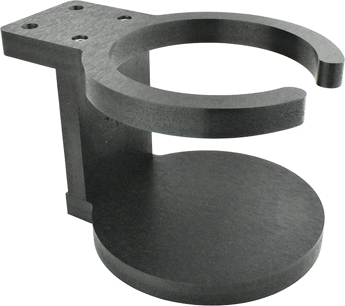 Poly Cup Holder for Adirondack Chair or Patio, Fits Standard- Large Cups (1 Pack, Black)