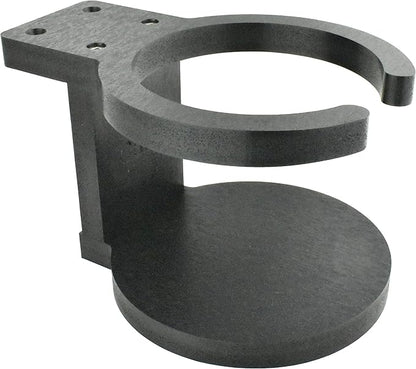 Poly Cup Holder for Adirondack Chair or Patio, Fits Standard- Large Cups (2 Pack, Black)