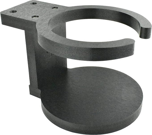 Poly Cup Holder for Adirondack Chair or Patio, Fits Standard- Large Cups (2 Pack, Black)