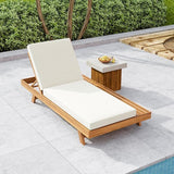 Merax Chaise Lounge Chair Set with Adjustable Backrest & Flat Storage Surface - Photo 1