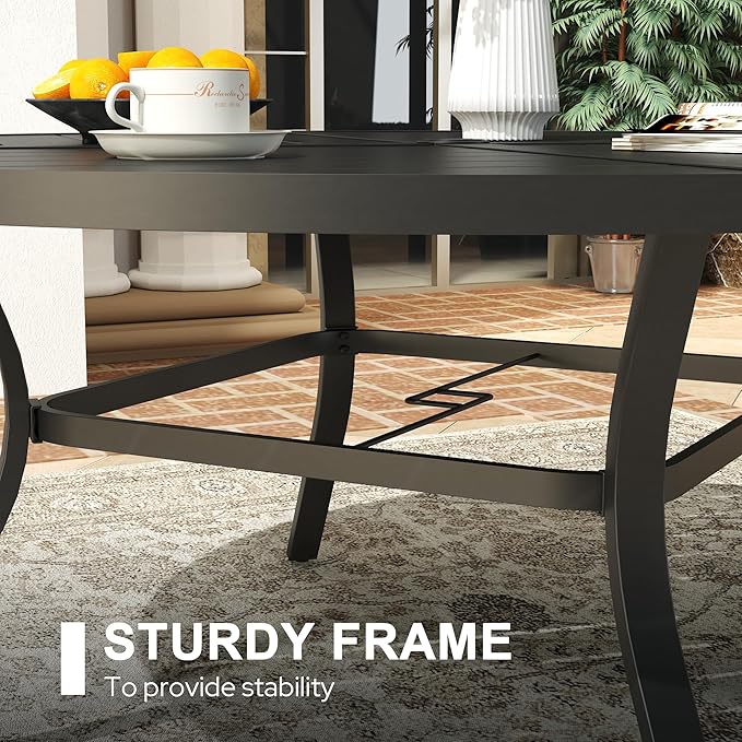 VICLLAX 50" Round Patio Dining Table for 6 - Photo 7