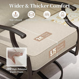 Metal Outdoor Patio Rocker Chairs Set of 2 with 5.75" Extra Thick Cushion - Photo 4