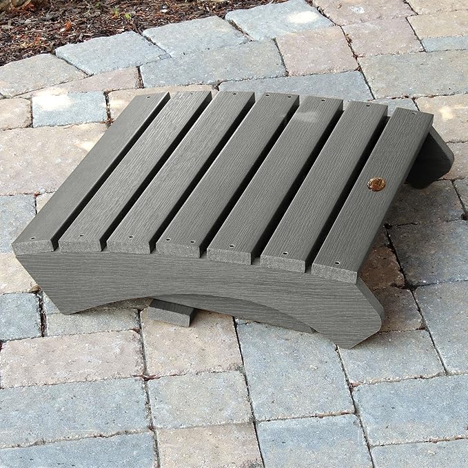 highwood AD-OTL1-CGE Adirondack Folding Ottoman, Coastal Teak