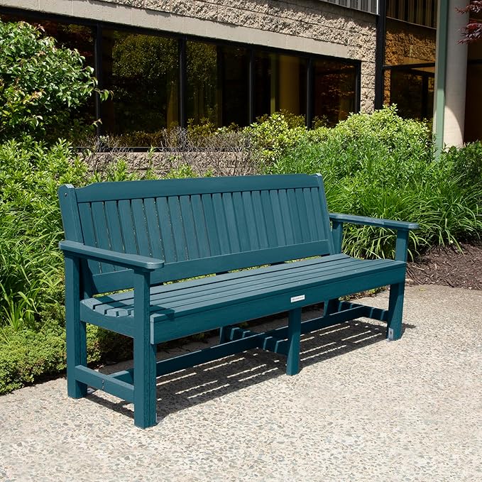 Sequoia Professional CM-BENSQ62-NBE Commercial Grade Exeter 6 Foot Garden Bench, Nantucket Blue - Photo 4