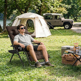 Amopatio Oversized Zero Gravity Chair, 33''W Reclining Camping Lounge Chair Upgraded Lock and Footrest, Cup Holder - Photo 2