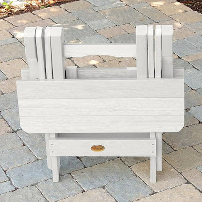 highwood Classic Westport Adirondack Chairs with Side Table, White