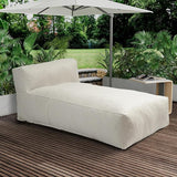 Dineli Chaise Lounge Chair Outdoor Bed Lounger Outdoor Couch Sofa for Pool Comfy Patio Furniture Foam Filling Bean Bed - Photo 1