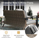 Green4ever Outdoor Furniture, 2 Pieces Patio Furniture Set with Coffee Table, Wicker Outdoor Couch with Cushions - Photo 2